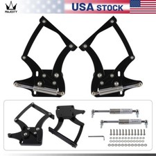 Left And Right Side Billet Hood Hinge Kit Pair For Ford Mustang 1964-1966 Black Left And Right Side Billet Hood Hinge Kit Pair For Ford Mustang 1964-1966 Black