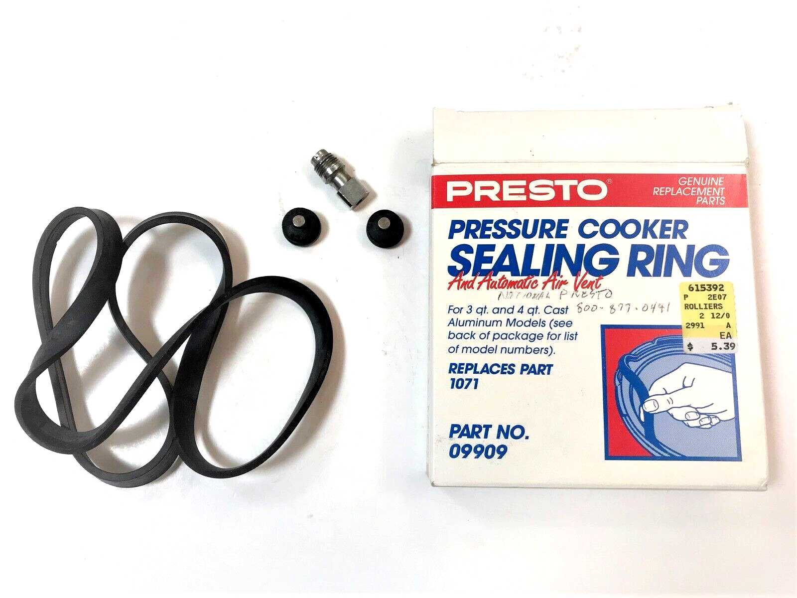 NIB OEM PRESTO 2/4 QT. PRESSURE COOKER SEAL, (4) AIR VENTS & (1) JIGGLER STEM eBay