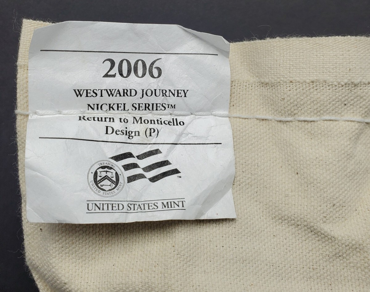 U.S. Mint $50 Bag, 2006 Westward Journey Nickel Series, 