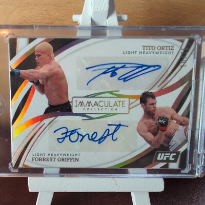 Forrest Griffin & Tito Ortiz Dual Auto 10/25 Immaculate 2022 UFC Panini