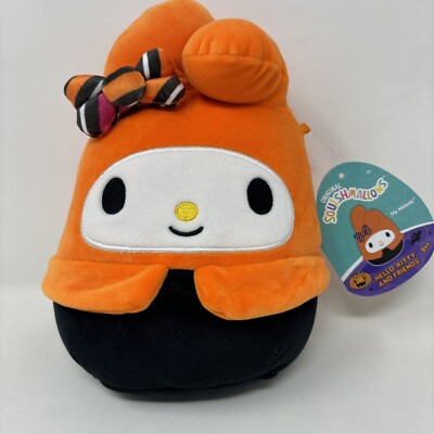 Squishmallow 6.5'' Halloween Hello Kitty My Melody Orange Plush