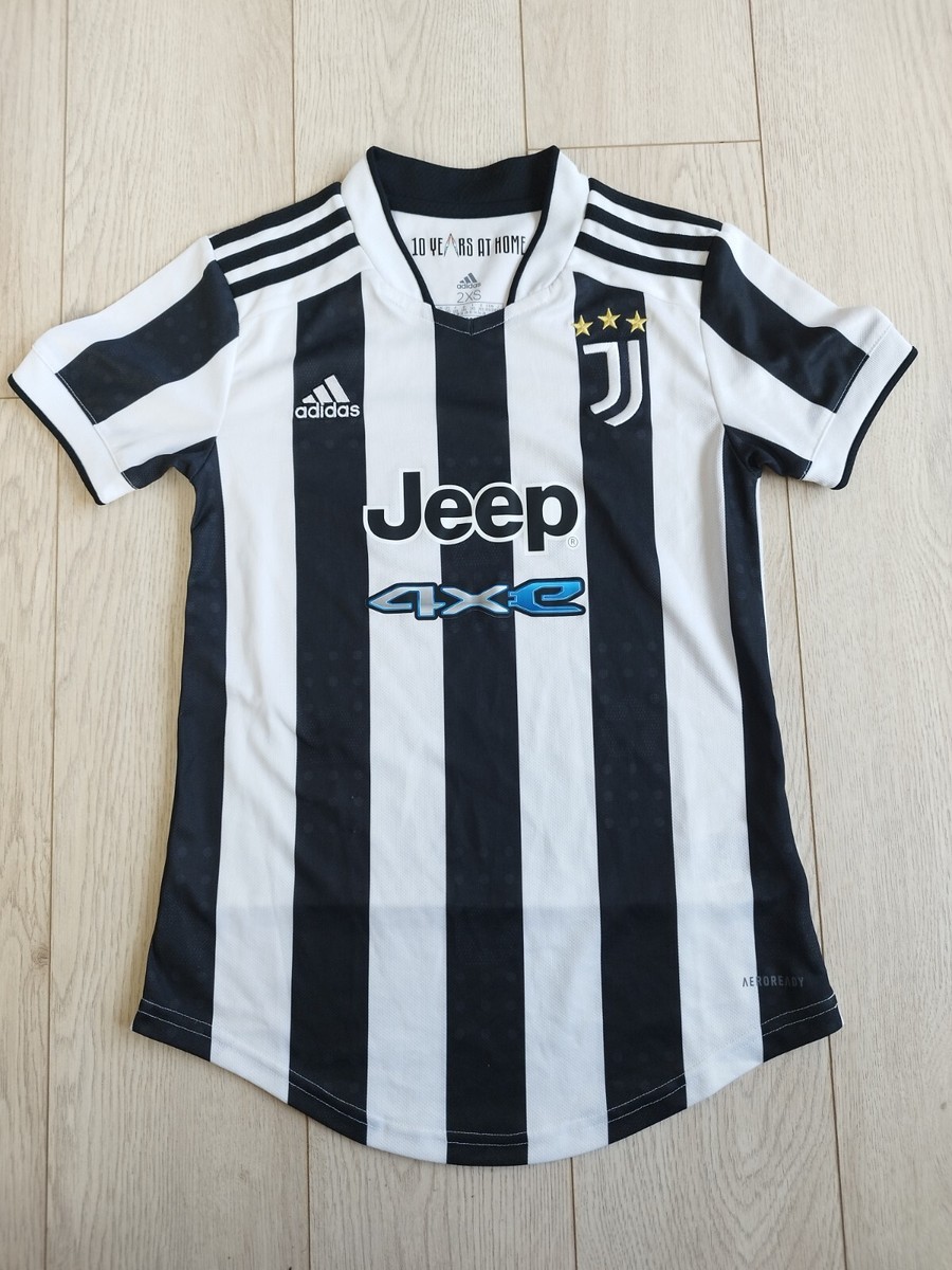 Sz 2 XS Women Juventus football jersey Adidas home shirt 2021/2022
