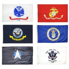 3X5 Military 6 Branches Armed Forces DOUBLE SIDED Nylon FLAG Set Flags LICENSED