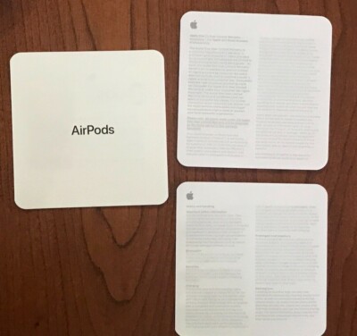 EMPTY BOX WITHOUT Apple AirPods Includes Inserts Instructions 2nd