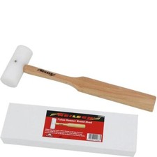 Neilsen Nylon Non Marring Hammer Mallet Round  Shaped Wooden Handle 37mm
