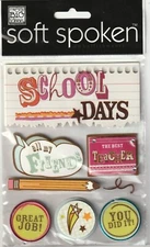 RARE! MAMBI Soft Spoken by Renee 3D Stickers SCHOOL DAYS 95250 Fast FREE Ship!