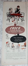 1956 Cosco Vintage Print Ad Children Furniture Highchair Rocker Table Chair Baby