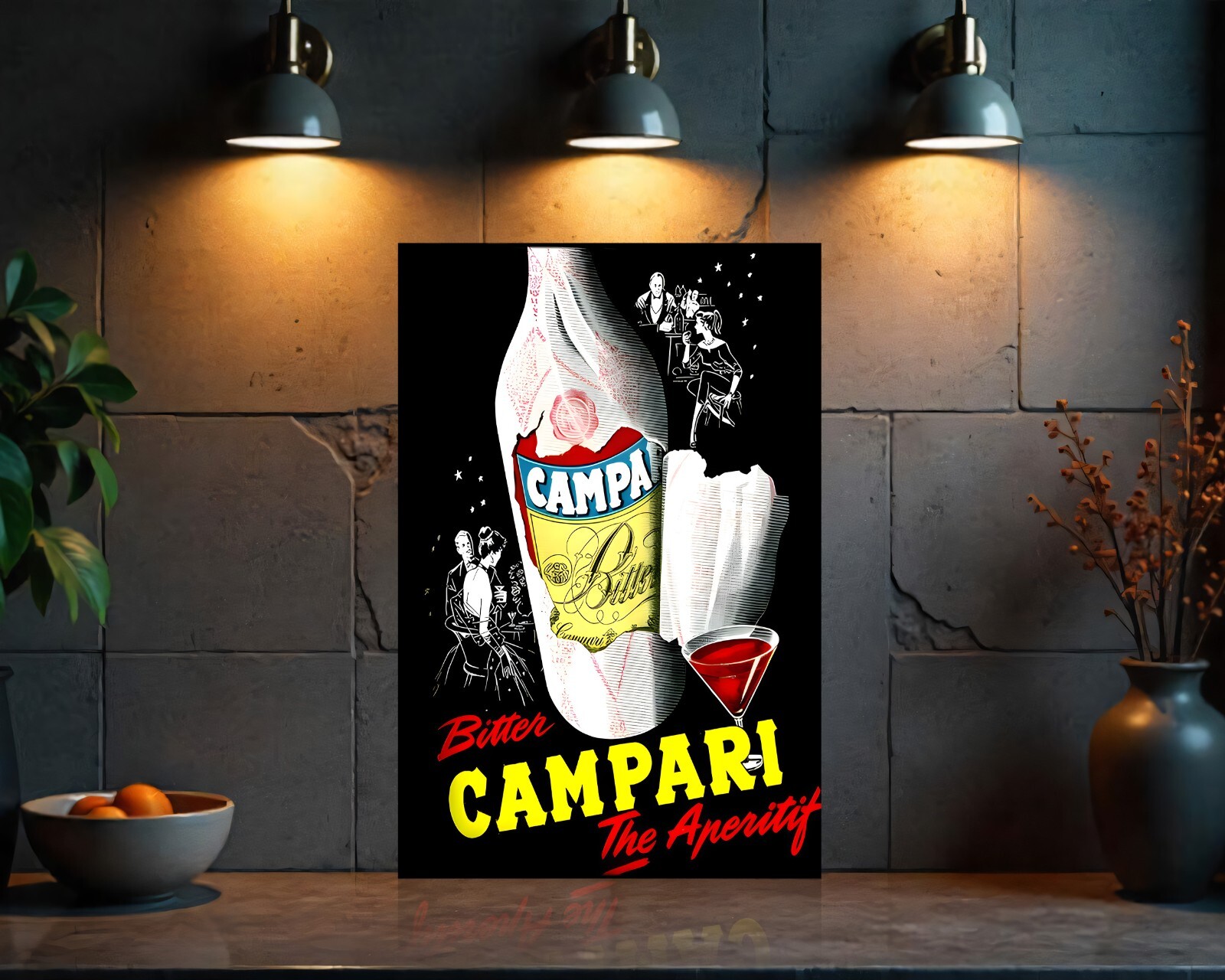 Bitter Campari Heavy Metal Sign – 24"x16" (60x40 cm)
