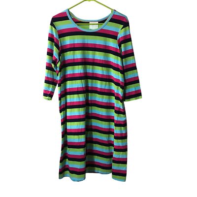 LOLLY WOLLY DOODLE CASUAL STRIPED DRESS 3/4 SLEEVE WOMENS SIZE XXL | eBay
