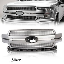 Front Bumper Grille Sliver Fit 2018-2020 Ford F-150 F150 Platinum Jl3z8200mb New