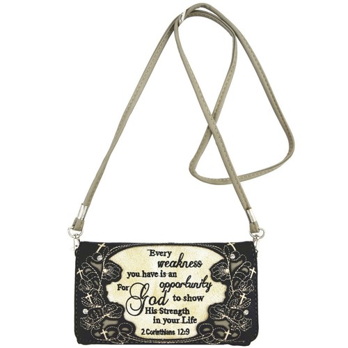 Schrift Bibelvers Western Geldbörse Country Handtasche Damen Schultertasche / Portemonnaie - Bild 6 von 37
