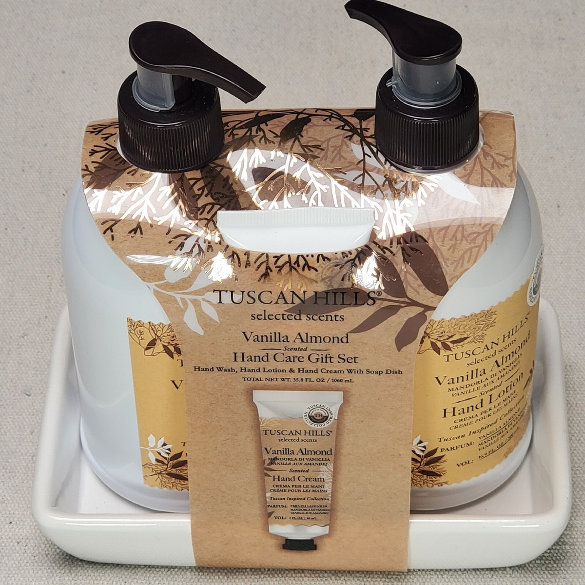 Tuscan Hills Selected Scents Vanilla Almond Hand Wash, Lotion