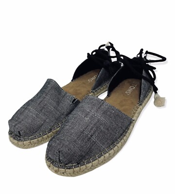 Toms Katalina Espadrilles Shoes Flats Womens Sz Tassel Tie