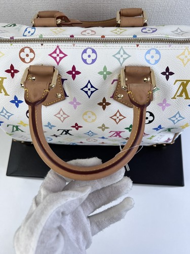 LOUIS VUITTON Monogram Multicolor Speedy30 White - Picture 10 of 17