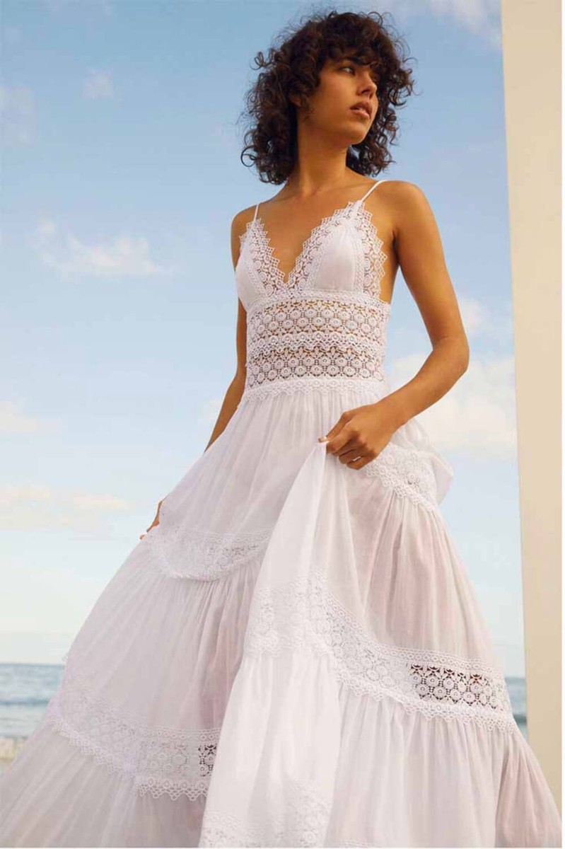 Cindy Long Dress in White | eBay