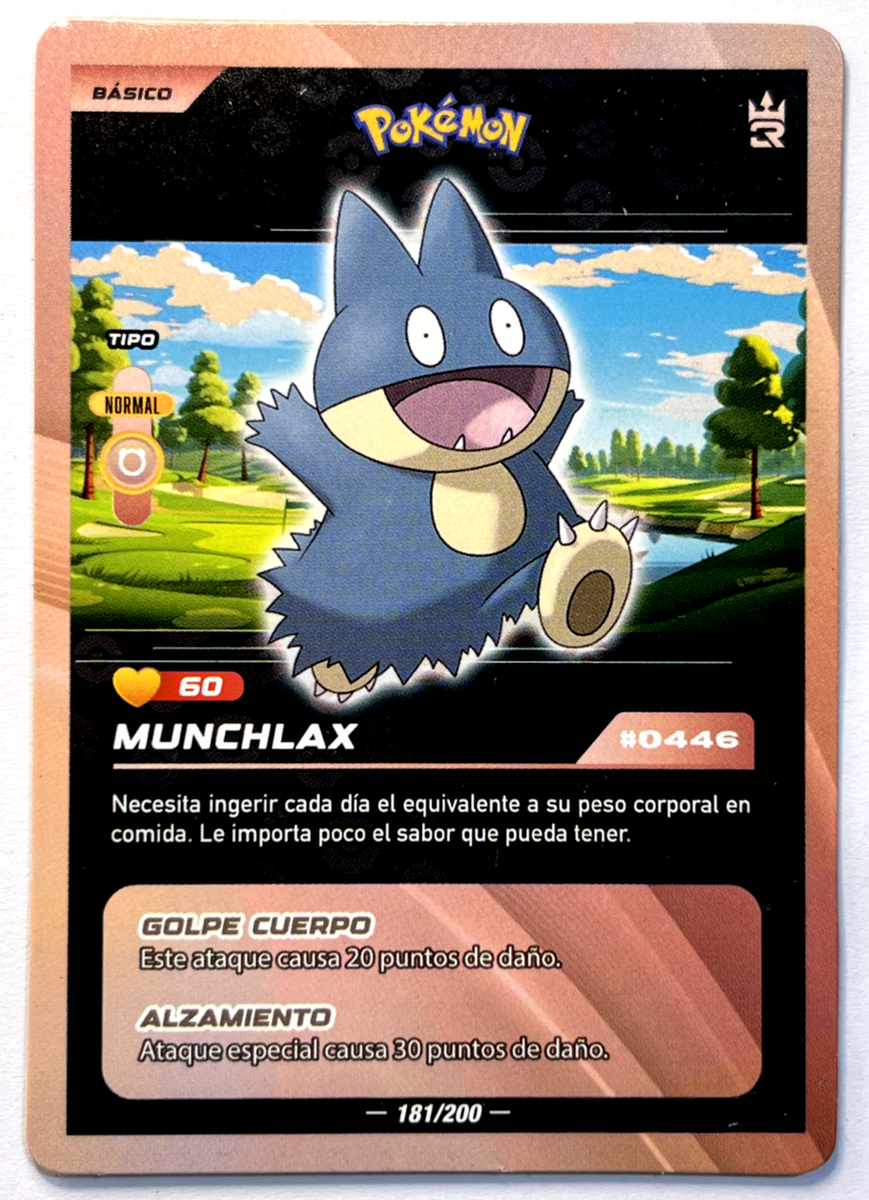 2024 POKEMON Black Edition TCG #181 MUNCHLAX Paldea Peru Card