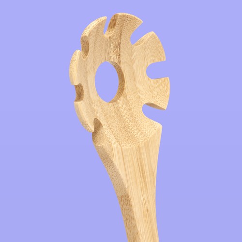 Cubiertos de espagueti de bambú Reishunger juego de 2, 32 cm - Imagen 4 de 6