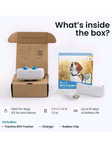 Rastreador de mascotas Tractive GPS para perros - Impermeable, ubicación GPS y rastreador inteligente - Imagen 2 de 6