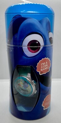 NEW DISNEY/Pixar Finding Dory Nemo WATCH And Tin Coin Bank Gift Set Boys/Girls