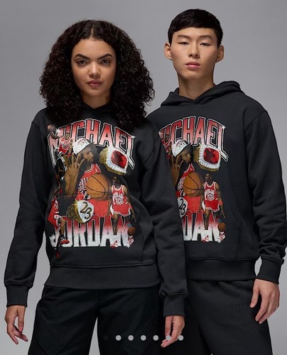 JORDAN HOODIE MENS NIKE SIZE L BLACK SPORTSWEAR PULLOVER HOODIE HJ4396-045 NWT - Picture 4 of 13