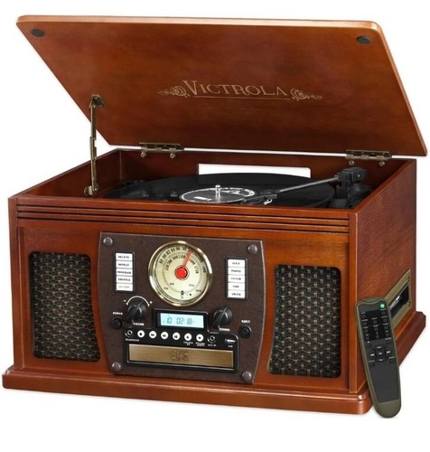 Victrola Navigator 8-in-1 Classic Bluetooth Record Player with USB Encoding and