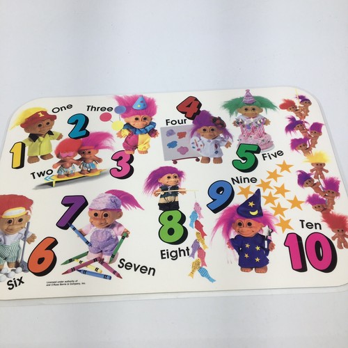 Vintage TROLL Laminated Numbers Place Mat - 第 1/7 張圖片