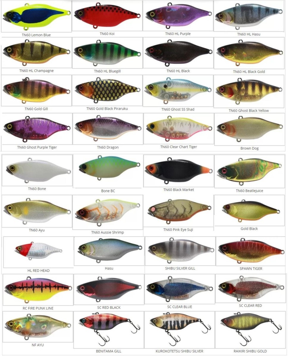 Jackall TN60 Hard body Vibration Fishing Lure - Choose Colour