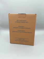 Avon 6 Piece Ceramic Fondue Set with skewers NEW 