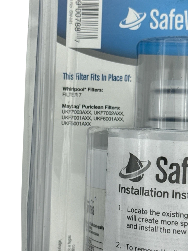 SafeWater SW-M1 Refrigerator Water Filter Cartridge Whirlpool  Filter 7 - Image 3 of 4