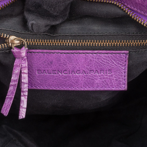 Balenciaga Purple Leather Classic City Handbag Tasche - Bild 11 von 13