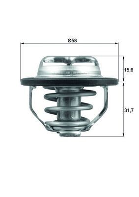Thermostat liquide de refroidissement 82°C boîtier alu pour Alfa Romeo 51770698 TX 122 82