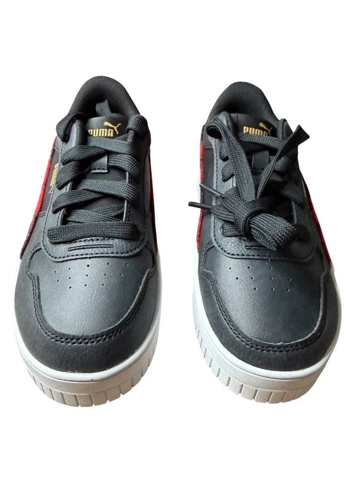 PUMA Carina Street Punk Plaid  Toddler/ Little Kid Shoes Black Red Plaid Size 2C - Image 4 of 4