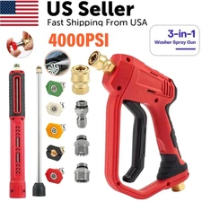 High Pressure 4000PSI Car Power Washer Gun Spray Wand Lance Nozzle and Hose Kit