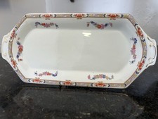 Vintage Soho Pottery Solian Ware Serving Dish – Floral Oriental Border – 1920s/3