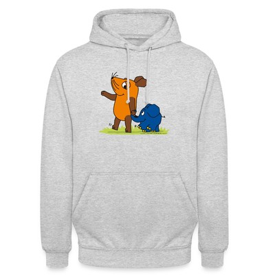 Die Sendung Mit Der Maus Elefant Und Maus Hand An Rüssel Unisex Hoodie
