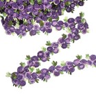 Purple Lace Trim Ribbon 0.9" x 5Yards Embroidered Crochet Lace Trim Fabric