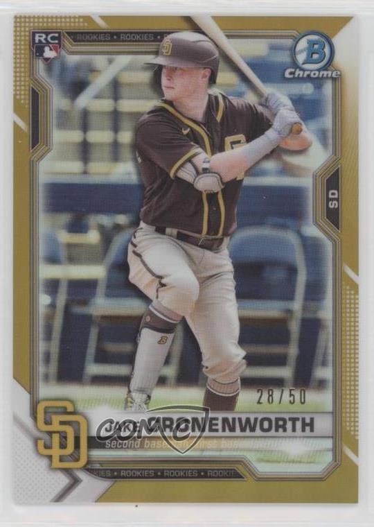 2021 Bowman Chrome Gold Refractor 28/50 Jake Cronenworth #68 Rookie RC 2s2