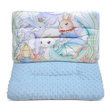 1Pcs Toddler Pillow Double Sided Breathable Soft Cotton Minky Dot Fabric Ki...