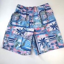Boys Tropical Beach Swim Trunks Size L 10-12 Wonder Nation