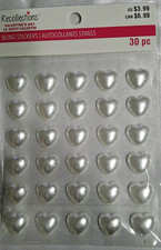 12 Recollections Valentine's Themed Dimensional White Hearts