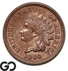 1864 Indian Head Cent Penny, Bronze, Tough This Nice, Choice BU++ Better Date