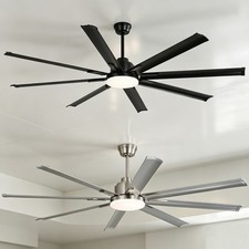 Industrial Ceiling Fan With Dimmable LED Light Remote 8 ABS Blades Outdoor