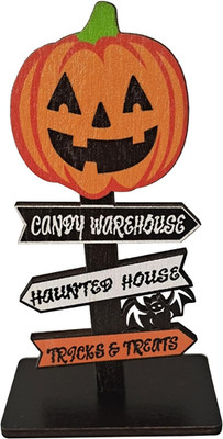 Halloween-Tischdekoration, Halloween-Holzornament, Happy Halloween, Holzschild,