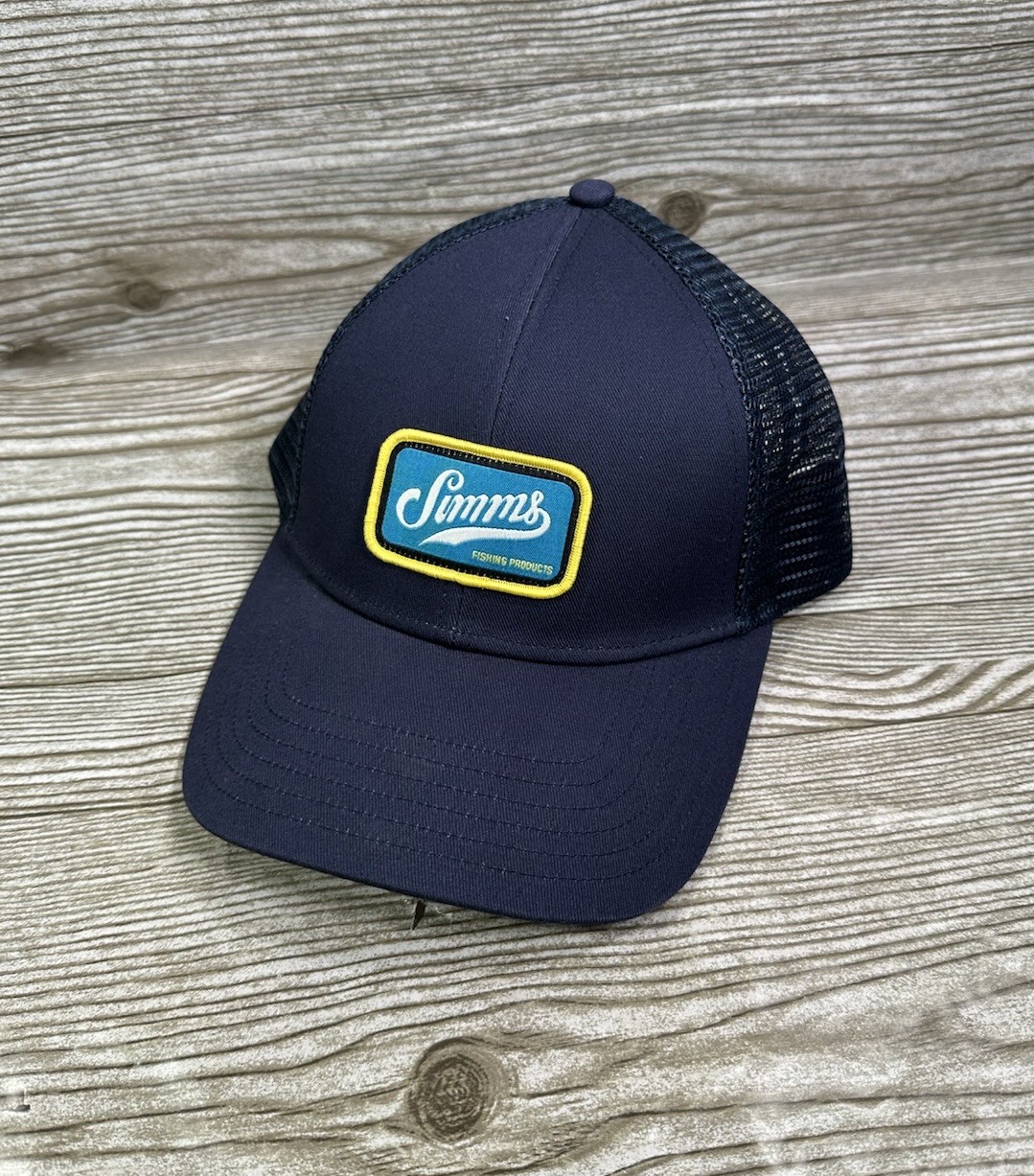 Simms Blue Adjustable Logo Patch Fishing Baseball… - image 1