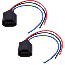 2PCS H13/9008 Headlight Connector with Wire Pigtail - Universal Socket Female