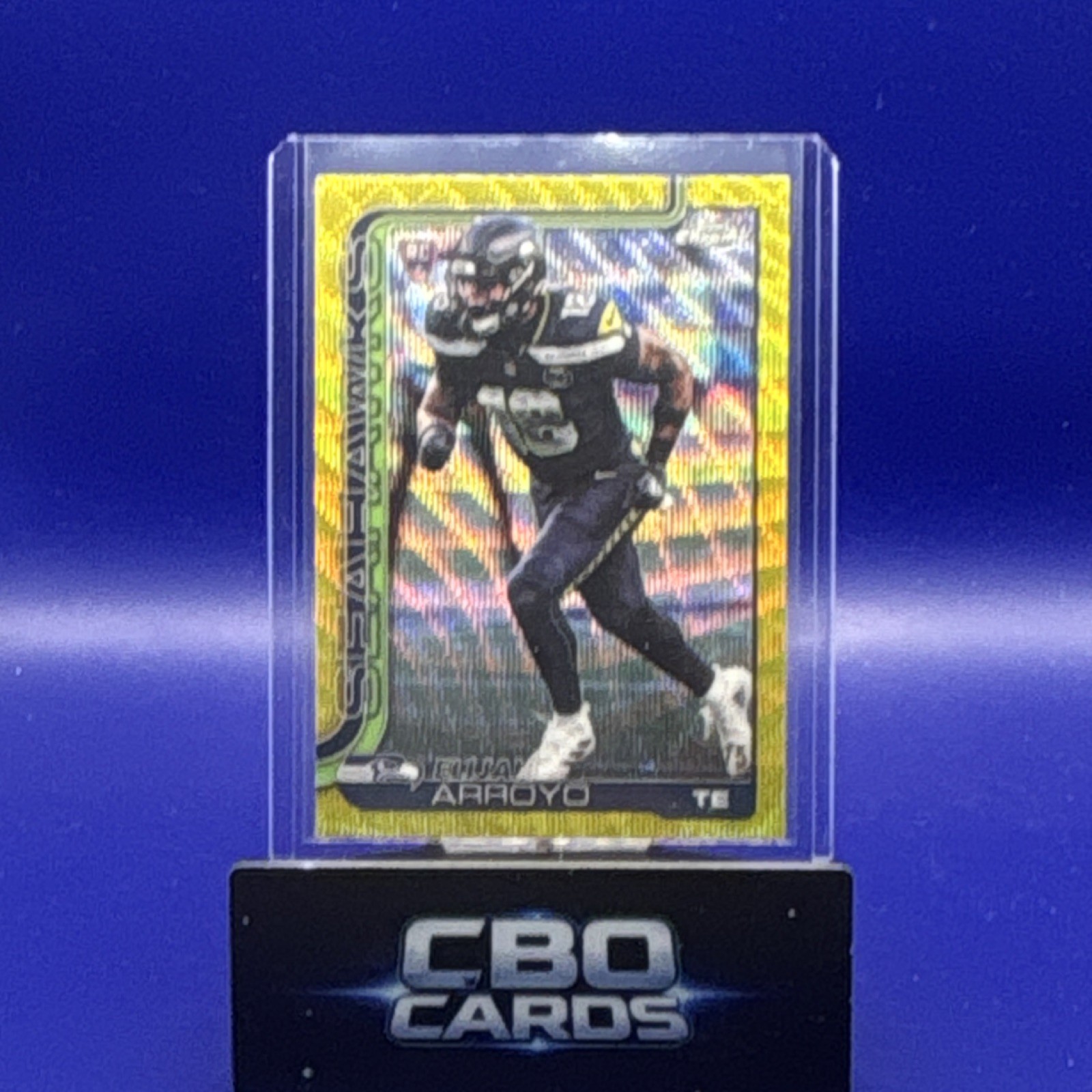 2025 Topps Chrome Football #396 - Elijah Arroyo RC #/275 Yellow Wave Refractor