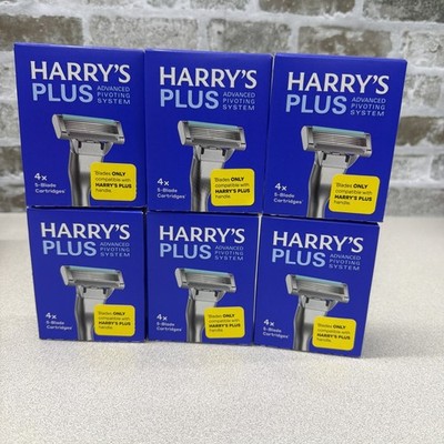Harry's Men's Razor Blade Refill Cartridges, 4 Count (6 Packs)
