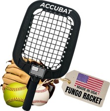 Accubat Fungo Racket for Baseball  Softball Training - USA Made Baseball Racket