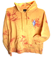 Empyre Crystal Mushroom Tie Dye Hoodie Size Large Orange Psychedelic Streetwear