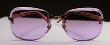 Vintage Gianni VERSACE Pink Rimless Sunglasses Rare